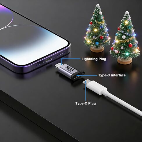 محول USB C من النوع C إلى Lightning [معتمد من Apple MFi] 2 حزمة من Lightning إلى Type C موصل شحن سريع 8 Pin لـ iPhone 14/14 Pro Max/13/13 Pro Max/13 Mini/13 Pro //iPad/8/7/6 Plus in Kuwait