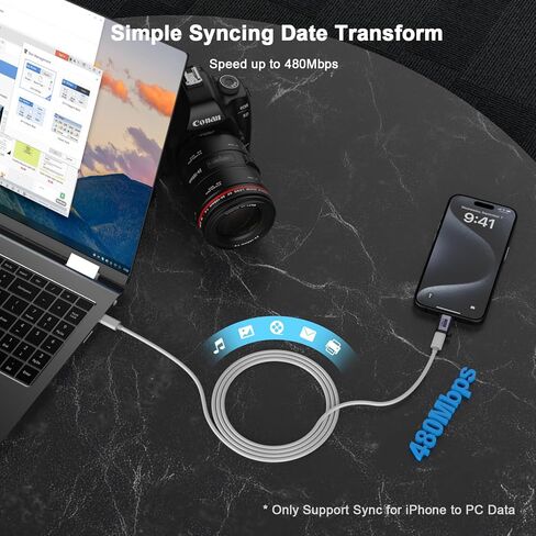 محول USB C من النوع C إلى Lightning [معتمد من Apple MFi] 2 حزمة من Lightning إلى Type C موصل شحن سريع 8 Pin لـ iPhone 14/14 Pro Max/13/13 Pro Max/13 Mini/13 Pro //iPad/8/7/6 Plus in Kuwait