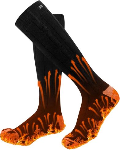 Heated Socks for Men Women - Upgraded Rechargeable, Electric Heated Socks Up to 8 Hours with 4 Heating Levels for Hunting, Camping, Hiking, Skiing, Walking, Fishing, Cycling, Outdoor Work in Saudi Arabia