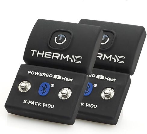 Therm-ic S-Pack 1400 B Sock Batteries - Compatible with All Heated Socks - Thin Compact Lightweight Easy to Use Batteries with Bluetooth Technology for Heat Control - Sold as a Pair in Saudi Arabia