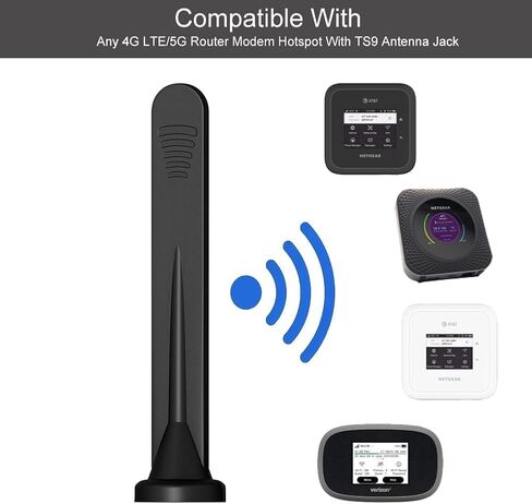 هوائي قاعدة مغناطيسي 12dBi خارجي 4G LTE 5G TS9 متوافق مع Netgear AT&T Nighthawk MR6110 MR6500 M6 Pro MR6150 M5 MR5100 MR5200 M1 MR1100 Verizon Hotspots Router (عبوة من 2)، Slinkdsco in Saudi Arabia