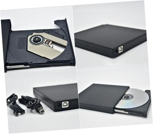 External CD DVD Drive, USB 2.0 Slim Protable External CD-RW Drive DVD-RW Burner Writer Player for Laptop Notebook PC Desktop Computer in Saudi Arabia