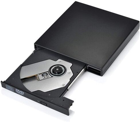 External CD DVD Drive, USB 2.0 Slim Protable External CD-RW Drive DVD-RW Burner Writer Player for Laptop Notebook PC Desktop Computer in Saudi Arabia