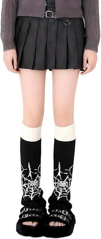 Womens Fur Leg Warmers Y2k Kawaii Cute Boot Socks Fuzzy Grey Leg Warmers for Girls Lolita Furry Cover Sleeves in Saudi Arabia