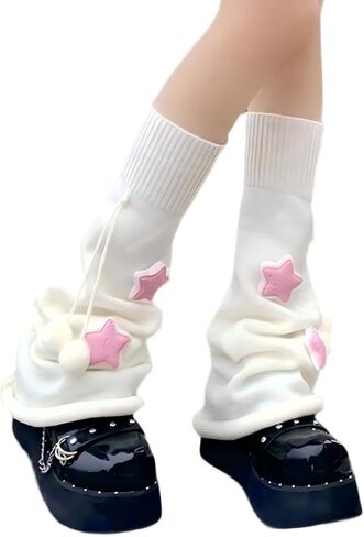 Womens Fur Leg Warmers Y2k Kawaii Cute Boot Socks Fuzzy Grey Leg Warmers for Girls Lolita Furry Cover Sleeves in Saudi Arabia