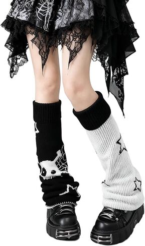 Womens Fur Leg Warmers Y2k Kawaii Cute Boot Socks Fuzzy Grey Leg Warmers for Girls Lolita Furry Cover Sleeves in Saudi Arabia