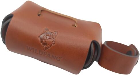 أكياس براز الكلاب من Wildfang® - حامل حقيبة براز الكلاب من الجلد الحقيقي، حاملات أكياس براز الكلاب ذات الحجرة المزدوجة للمقاود، موزع بكرات نفايات أكياس براز الكلاب، أكياس نفايات متينة للحيوانات الأليفة للمشي والسفر in Kuwait