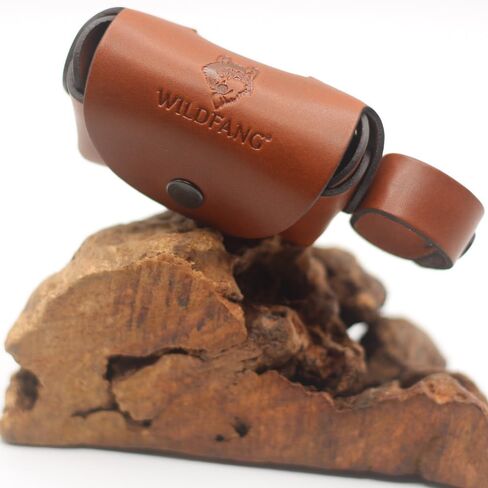 أكياس براز الكلاب من Wildfang® - حامل حقيبة براز الكلاب من الجلد الحقيقي، حاملات أكياس براز الكلاب ذات الحجرة المزدوجة للمقاود، موزع بكرات نفايات أكياس براز الكلاب، أكياس نفايات متينة للحيوانات الأليفة للمشي والسفر in Kuwait