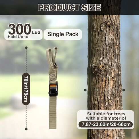 Climbing Stick Strap,Hunting Climbing Stick Replacement Straps,Heavy Duty Tree Stand Climbing Stick Rope for Hunting,Saddle Hunting Accessories to Fix Most Platforms and Sticks in Saudi Arabia