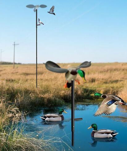 Outdoors Duck Decoys Extension Pole, 11 ft Height Adjustable Dove and Duck Huting Decoys Stand Pole Works with Spinning Wing Decoys, Duck Hunting Accessories Gifts (Duck Decoy not Included) in Saudi Arabia