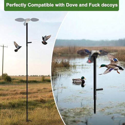 Outdoors Duck Decoys Extension Pole, 11 ft Height Adjustable Dove and Duck Huting Decoys Stand Pole Works with Spinning Wing Decoys, Duck Hunting Accessories Gifts (Duck Decoy not Included) in Saudi Arabia