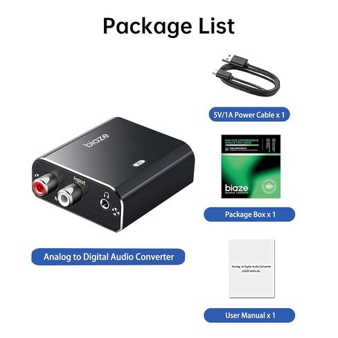 محول صوت تناظري إلى رقمي، RCA إلى محول بصري RCA/3.5 مم إلى Toslink ومحول محوري لجهاز PS5 PS4 HDTV DVD Soundbar in Saudi Arabia