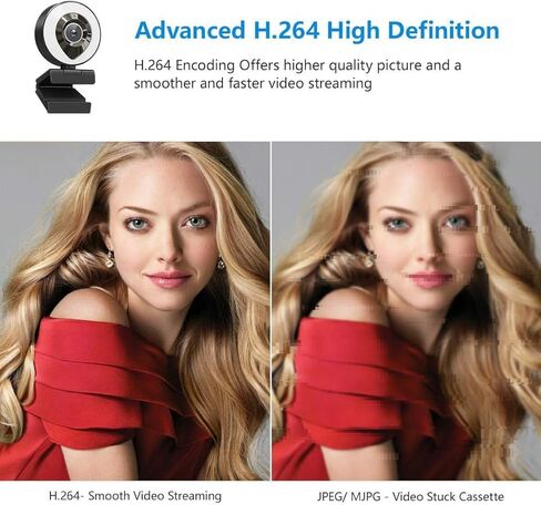 AIDELF Webcam Computer Camera 1080P with Dual Microphone Adjustable Right Light Web cam for PC Advanced Auto-Focus with Tripod Zoom Streaming Camera Gaming Webcam for YouTube Xbox Facebook Streamer in Kuwait