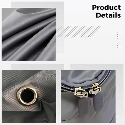 حقيبة تخزين لحاف مقاس 20.5 × 16.5 × 23.6 بوصة، ضغط ذاتي موفر للمساحة، ساتان، رمادي in Saudi Arabia