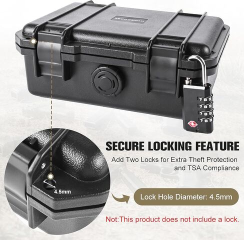 9mm Ammo Case, Compatible with Magazines, Compact Waterproof Lockable Ammo Storage Case for Ammunition, Portable and Durable 9mm Ammo Box, Suitable for Travel,Home and Range Use in Saudi Arabia