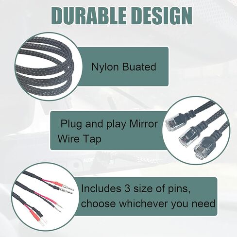 RJ11 كاشف الرادار سلك الطاقة مرآة سلك التوصيل الحنفية مجموعة من 3 تناسب مرافقة عيد الحب واحد Uniden Beltronics، مع جبل الصمامات المضمنة، in Kuwait