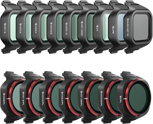طقم فلتر Freewell Mega 16 حزمة لـ DJI Mini 5 Pro مع الأشعة فوق البنفسجية، ND، ND/PL، LPR، رذاذ متوهج، ND1000، CPL، تقليل الضباب، مجموعة مرشح سينمائي للتصوير الجوي in Saudi Arabia