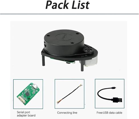 SLAMTEC RPLIDAR A1M8-360 Degree Laser Radar (LIDAR) for Robot Navigation, SLAM, and 2D Mapping - 12m Range, 5.5Hz Scan Frequency in Saudi Arabia
