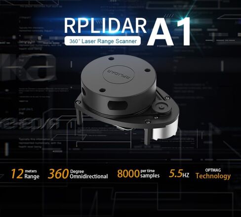 SLAMTEC RPLIDAR A1M8-360 Degree Laser Radar (LIDAR) for Robot Navigation, SLAM, and 2D Mapping - 12m Range, 5.5Hz Scan Frequency in Saudi Arabia