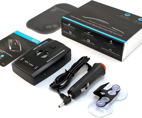 كاشف رادار/ليزر الشرطة RAD1000 للسيارات مع شاشة LED، نطاق X/K/Ka/KU/ST/CT والكشف عن الليزر، اكتشاف طويل المدى، ذاكرة كتم الصوت، أوضاع المدينة والطرق السريعة، مناعة VG-2، هدايا مثالية in Saudi Arabia