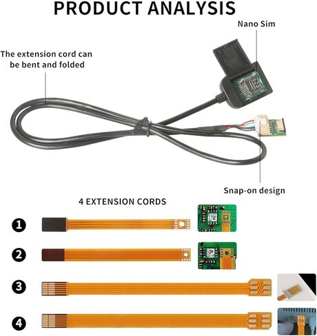 eSIM to Nano SIM Card Extension Cable Android Car Multimedia GPS Adapter SIM Card Slot Converter Automotive Accessories Wire Harness Replacement Part in Saudi Arabia