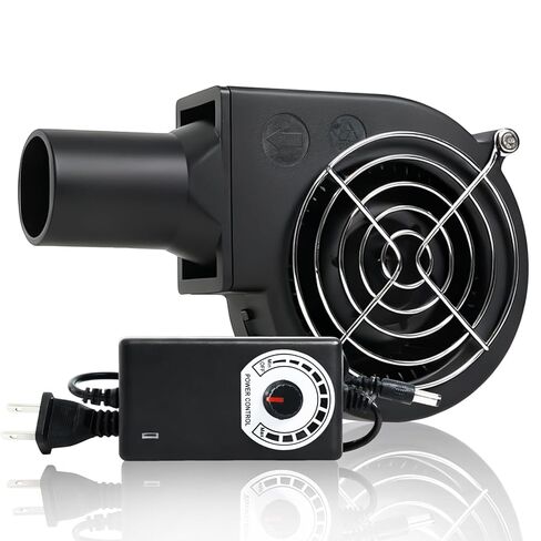KUNRISE BBQ 97mm × 33mm Blower Fan, High Airflow 110V 120V Variable Speed Centrifugal Fan with AC Plug for Camping, Charcoal Ignition, Outdoor Cooking, Fireplace, Bellows or Wood Stove in Saudi Arabia