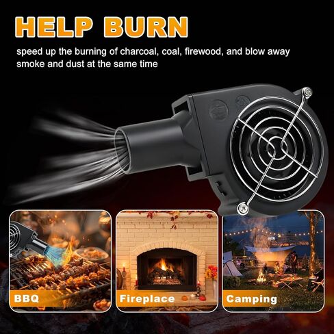 KUNRISE BBQ 97mm × 33mm Blower Fan, High Airflow 110V 120V Variable Speed Centrifugal Fan with AC Plug for Camping, Charcoal Ignition, Outdoor Cooking, Fireplace, Bellows or Wood Stove in Saudi Arabia