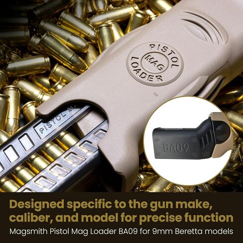 9mm Magazine Loader for Beretta 92 Series, Taurus PT92/99, and Canik TTI Combat 15-18 Round Mags (Factory or MEC-GAR Brand Mags) in Saudi Arabia