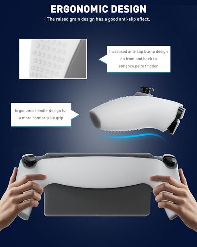 حافظة واقية GLDRAM لمشغل PlayStation Portal Remote Player، غطاء حماية كامل من السيليكون مع 4 مقابض إبهام غير قابلة للانزلاق لملحقات بوابة PS، غير مشوهة ولا تصفر - أبيض in Kuwait