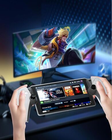 حافظة واقية GLDRAM لمشغل PlayStation Portal Remote Player، غطاء حماية كامل من السيليكون مع 4 مقابض إبهام غير قابلة للانزلاق لملحقات بوابة PS، غير مشوهة ولا تصفر - أبيض in Kuwait