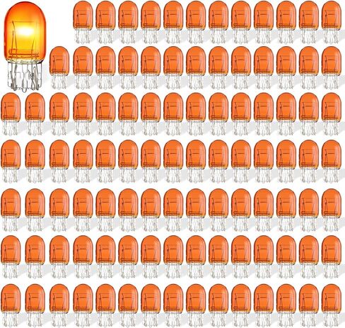 100 Pcs 7443 Brake Light Bulb T20 1891 12v 21/5w Automotive Miniature Brake Tail Light Dual Wire Ultra-bright Turn Signal Daytime Running Lamp Reverse Lights Bulb for Car Truck SUV(White) in Saudi Arabia