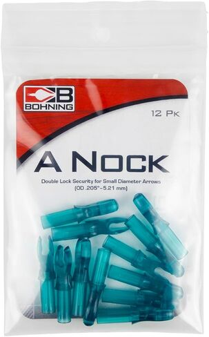 Bohning A Nock, for .204 Shafts (Small, X-Nocks, 5mm) 12 Pack, Teal in Saudi Arabia