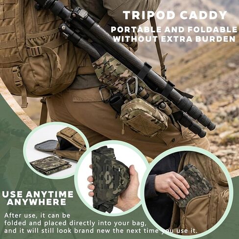 منظم حامل ثلاثي القوائم، مناسب للرماية/الصيد/NRL/PRS - منظم حامل ثلاثي القوائم محمول مع فتحات وصول سريعة للحفاظ على المعدات في متناول اليد، متين، مقاوم للتآكل، وخفيف الوزن. (حامل ثلاثي القوائم غير متضمن) in Kuwait