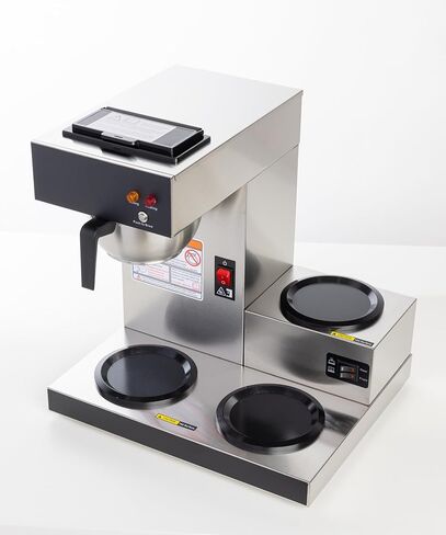 صانع القهوة التجاري Sybo 12 كوبًا ، صب على صانع القهوة بالتنقيط مع 3 تدفئة منخفضة ، كافيترا من الفولاذ المقاوم للصدأ in Kuwait