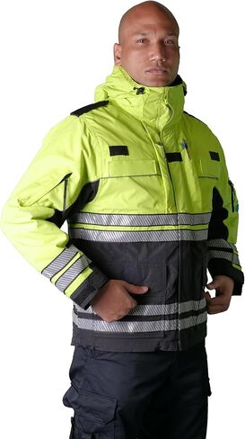Men's Hi-Vis Heavy Duty Parka - Lancer Work Utility & Safety Jacket in Saudi Arabia