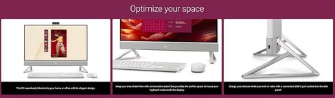 كمبيوتر مكتبي Dell 27 Business AIO مقاس 27 بوصة شاشة لمس FHD (99% sRGB) Intel 10-core Core 7 150U (Beats i7-1355U) ذاكرة الوصول العشوائي 32 جيجابايت 1 تيرابايت SSD GeForce MX570A USB-C Pop-up 5MP كاميرا تعمل بالأشعة تحت الحمراء Wi-Fi 6E Win11Pro in Kuwait
