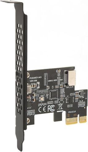 PCIE Ejoyous إلى بطاقة تمدد USB 3.2 ، النوع العالي السرعة E PCIE X1 إلى USB 3.2 GEN1 5GBPS بطاقة مفتاح 20PIN PCIEEXPANSION للنوع الأمامي لسطح المكتب C ، نقل البيانات السريعة ، (PCIE X1 إلى USB3.2) in Kuwait