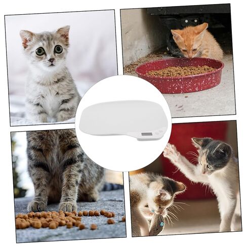 مقياس Kisangel Pet الرقمي مع شاشة LED لقياس الوزن الإلكتروني عالي الدقة للجراء والقطط، مقياس متعدد الاستخدامات للحيوانات الأليفة لتتبع النمو الدقيق in Kuwait