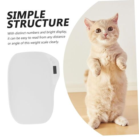 مقياس Kisangel Pet الرقمي مع شاشة LED لقياس الوزن الإلكتروني عالي الدقة للجراء والقطط، مقياس متعدد الاستخدامات للحيوانات الأليفة لتتبع النمو الدقيق in Kuwait