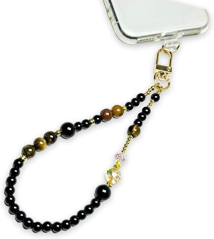 Nature Crystal Beaded Phone Charm - Handmade Phone Wrist Strap Lanyard for Women - Key Chain in Saudi Arabia