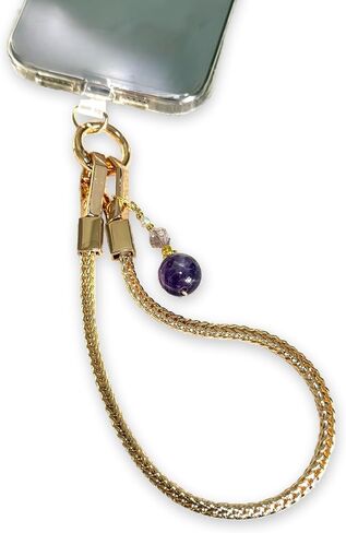 Nature Crystal Beaded Phone Charm - Handmade Phone Wrist Strap Lanyard for Women - Key Chain in Saudi Arabia