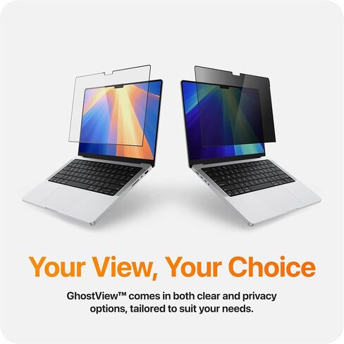 واقي شاشة للخصوصية فائق النحافة وقابل للفصل من UPPERCASE GhostView، تقنية لصق الهواء الخالية من الفقاعات، غير مغناطيسي، متوافق مع 2021+ MacBook Pro 16 بوصة، M4/M3/M2/M1 Pro/Max in Saudi Arabia