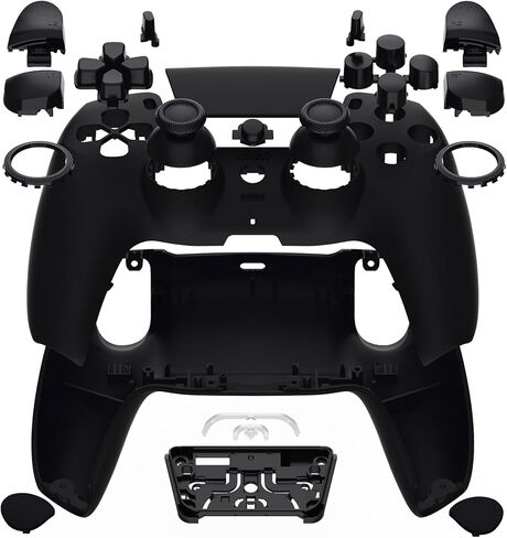 مجموعة كاملة من أزرار غطاء لوحة اللمس المعاد تصميمها من eXtremeRate Luna متوافقة مع وحدة تحكم ps5 BDM-030 040 050 060، حافظة سفلية بديلة سوداء مخصصة متوافقة مع وحدة تحكم ps5 in Saudi Arabia