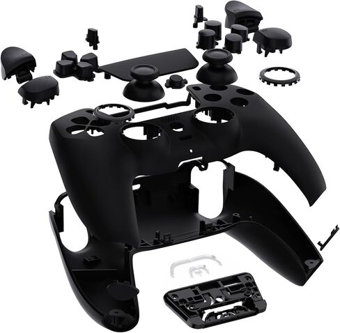 مجموعة كاملة من أزرار غطاء لوحة اللمس المعاد تصميمها من eXtremeRate Luna متوافقة مع وحدة تحكم ps5 BDM-030 040 050 060، حافظة سفلية بديلة سوداء مخصصة متوافقة مع وحدة تحكم ps5 in Saudi Arabia