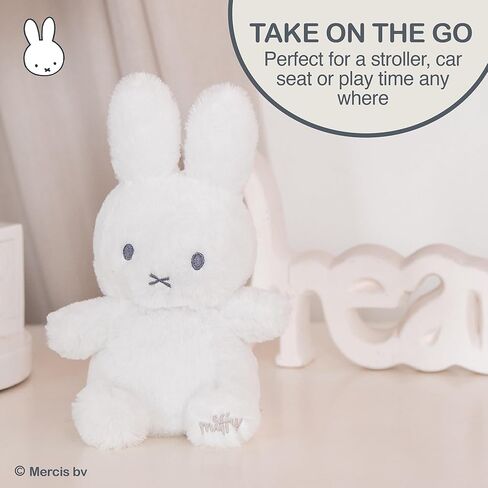 Kids Preferred Miffy Baby 5" Rattle - Super Soft Plush Toy, Full Body Rattle Design, Embroidered Details, Miffy Logo on paw pad, Ages 0 Months and Up in Saudi Arabia