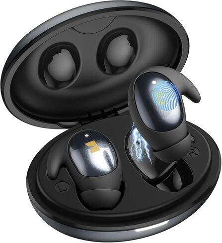 سماعات أذن Monster Sleep Ear100، سماعات رأس للنوم مع صوت ستيريو، تصميم للنوم الجانبي، وقت تشغيل 32 ساعة، بلوتوث 6.0، إلغاء الضوضاء ENC، سماعات أذن صغيرة مقاومة للماء IPX6، أسود in Kuwait