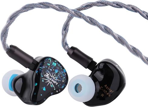 Linsoul Kiwi Ears Astral 1DD+6BA Hybrid في شاشة الأذن، سماعات أذن سلكية، سماعة تسجيل ومزج استوديو HiFi، أجهزة IEM للألعاب المحمولة لمهندسي الموسيقى المحترفين لعشاق الموسيقى (أزرق) in Kuwait