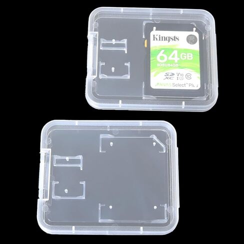 MEETOOT 20PCS SD/TF Card Storage Plastic Box Portable Photography Storage Accessories 52x42x8mm Computer Memory Card Case in Saudi Arabia