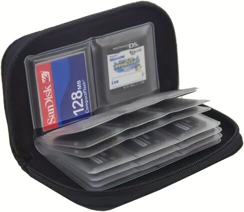 1pc Portable Multi-Function PVC Camera Card Storage Case - Securely Store CF, SD & Switch Memory Cards in Saudi Arabia