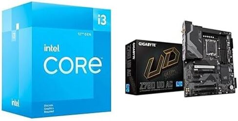 Intel Core i3-12100F Desktop Processor + GIGABYTE Z790 Motherboard in Kuwait